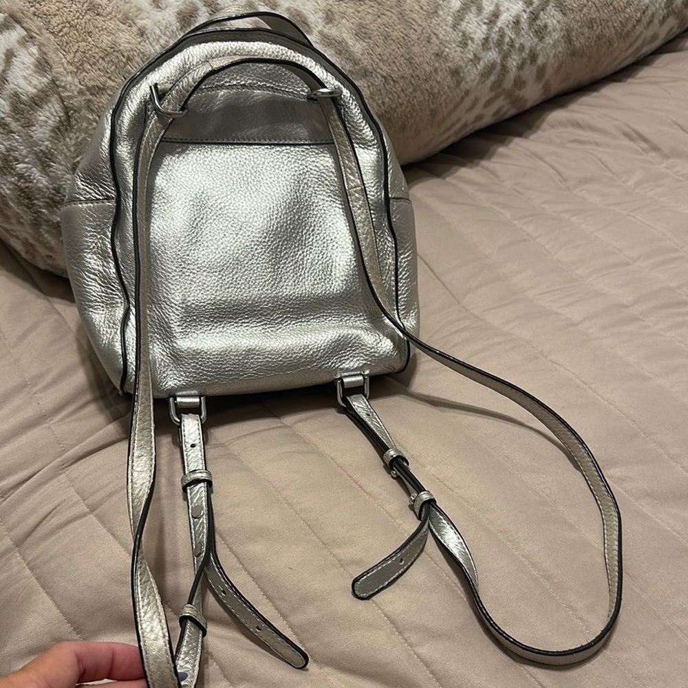 Michael Kors Metallic Silver  Backpack - Picture 2 of 4